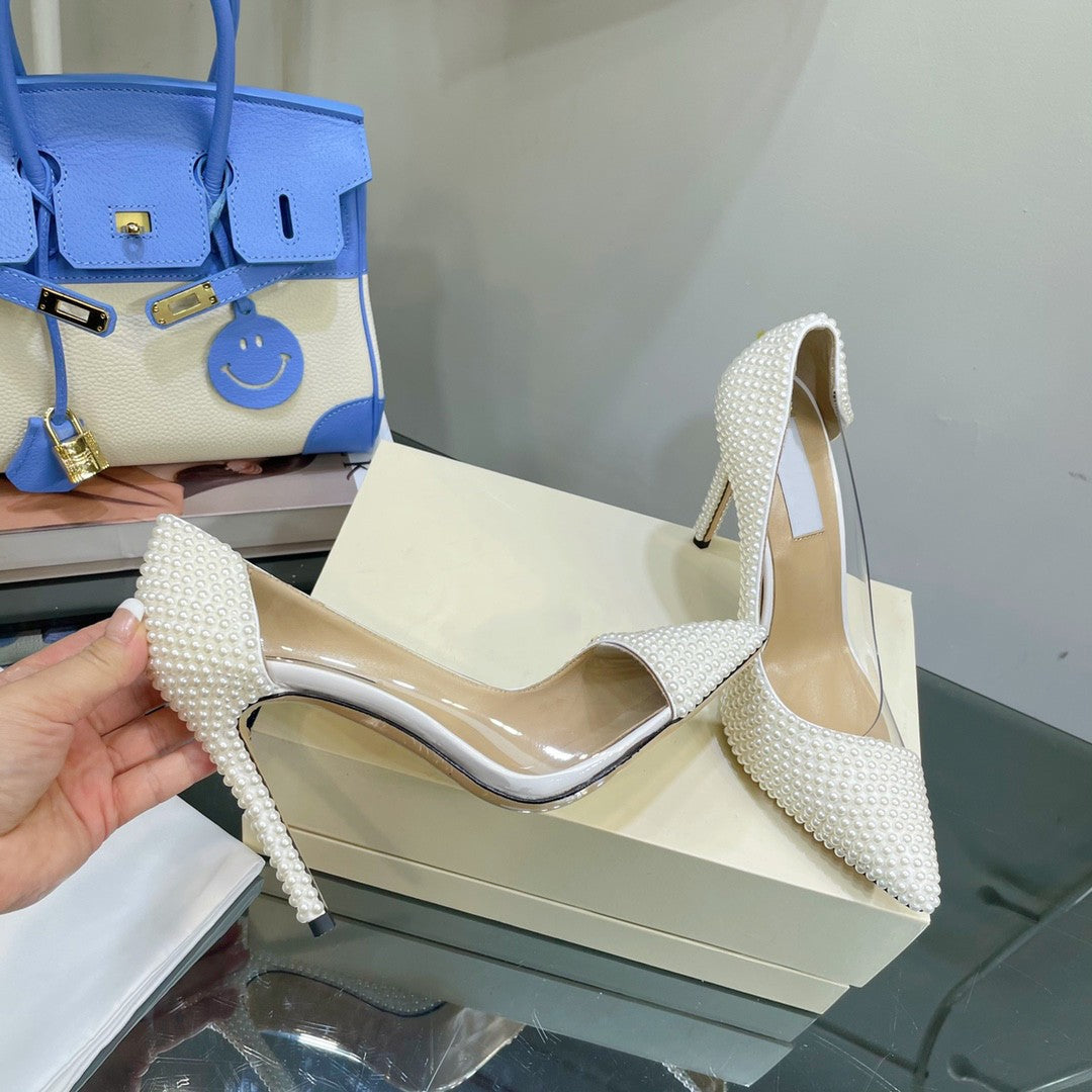 Leather High heel sandals