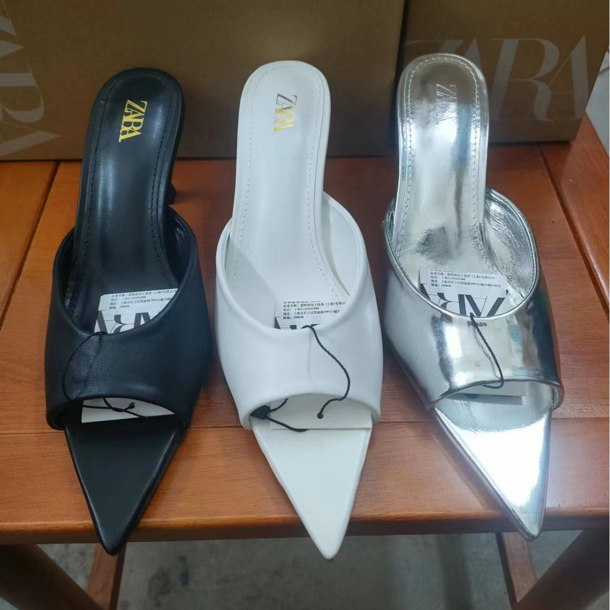 Straight Strap Back Hollow High Heel