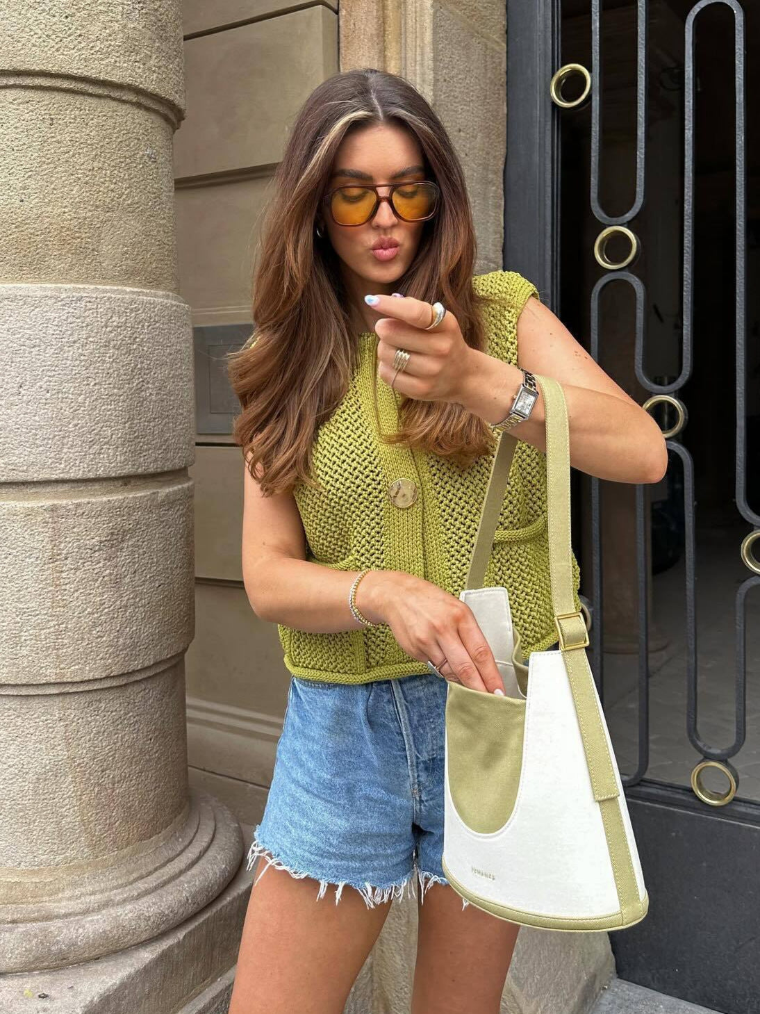 crochet cut-out vest