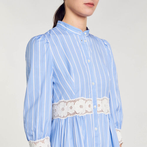 STRIPED COTTON MAXI DRESS