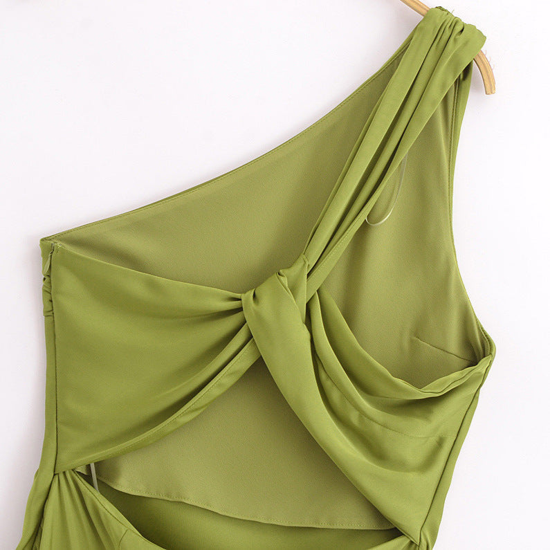 Zar Satin Texture Midi Dress