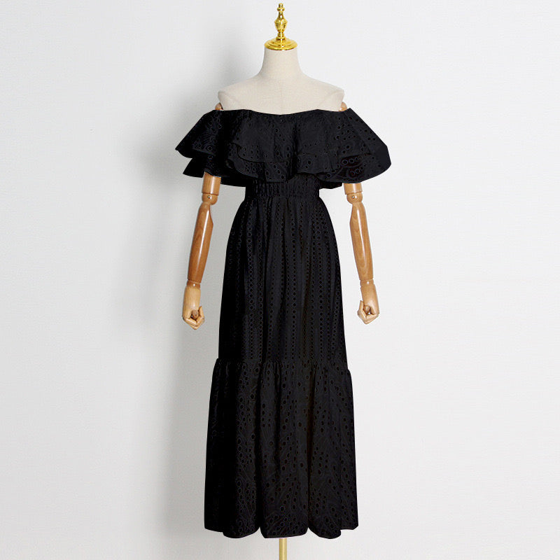 Yellow Eyelet Summer Dress