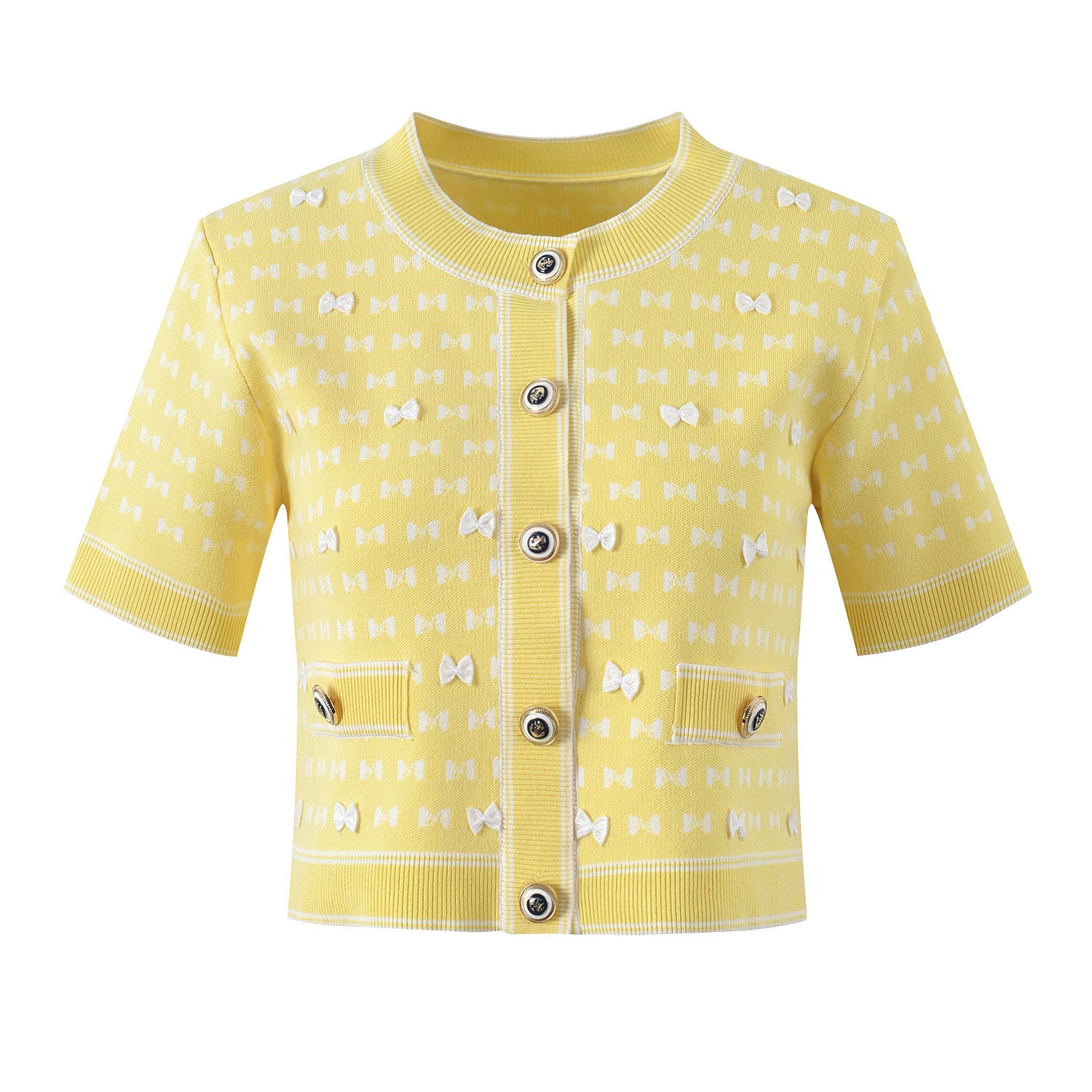 Knitwear slim round neck short sleeve