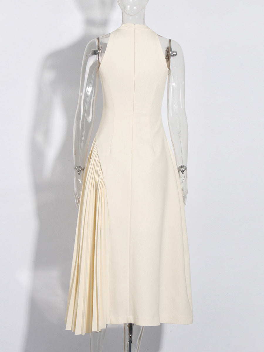 Pointed collared  long skirt