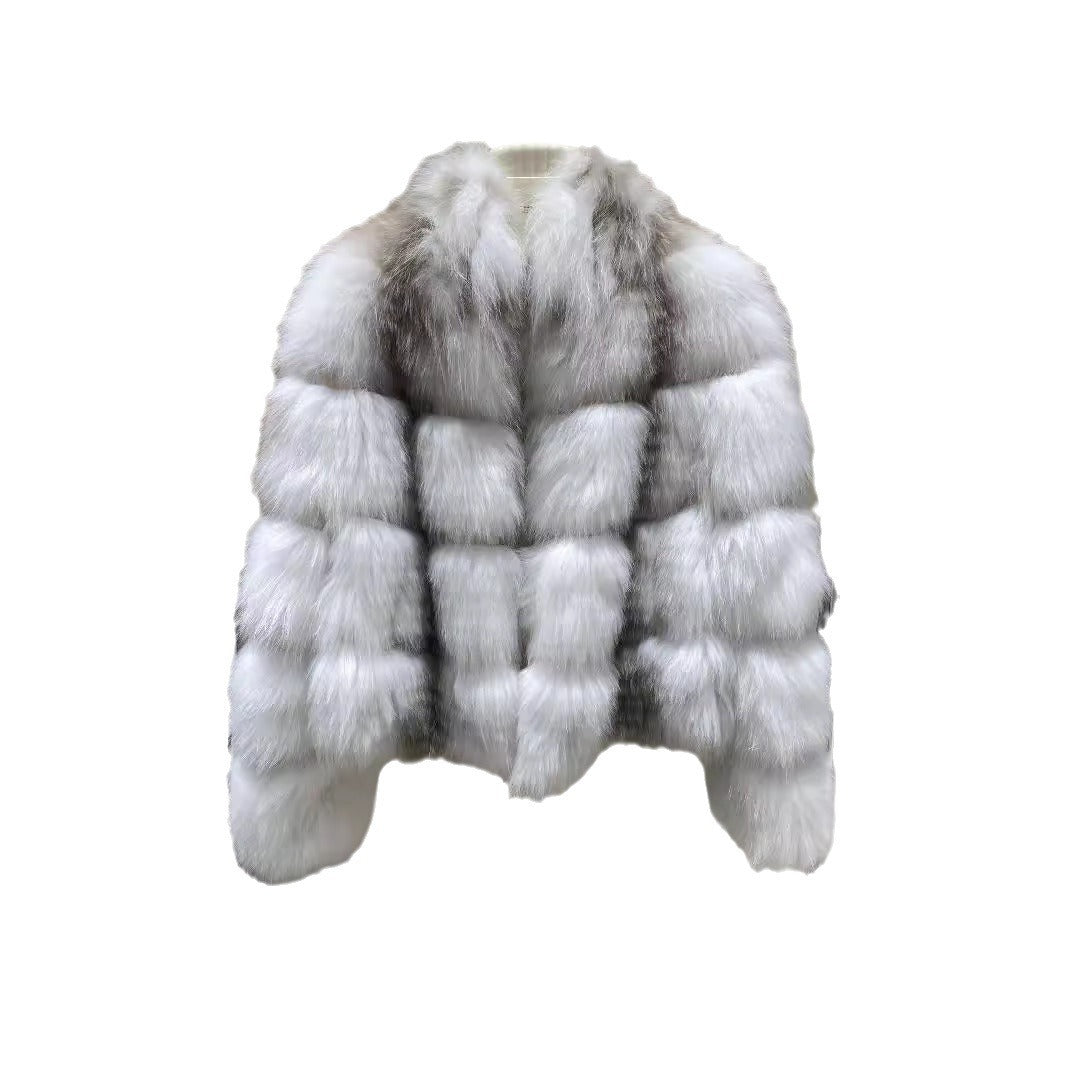 Fur grass women's coat