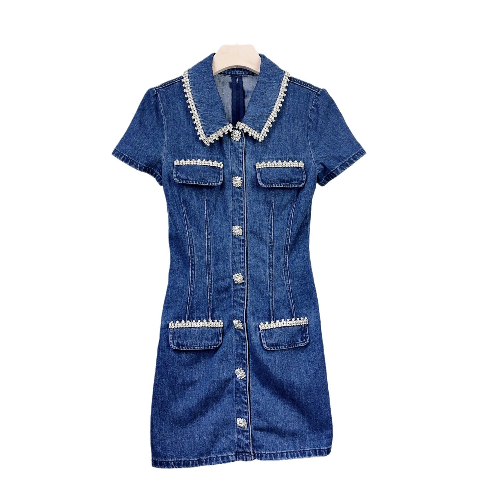 Denim Lapel Goddess Dress