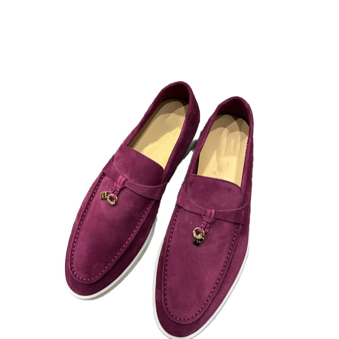 Leather casual women shoes