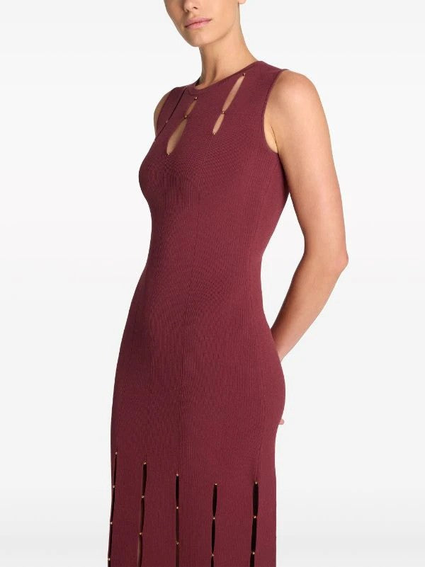 Bead-embellished knitted gown(Sandro and Self-Portrait)