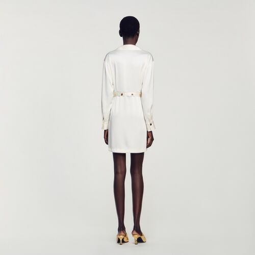 SHORT SATIN-EFFECT DRESS