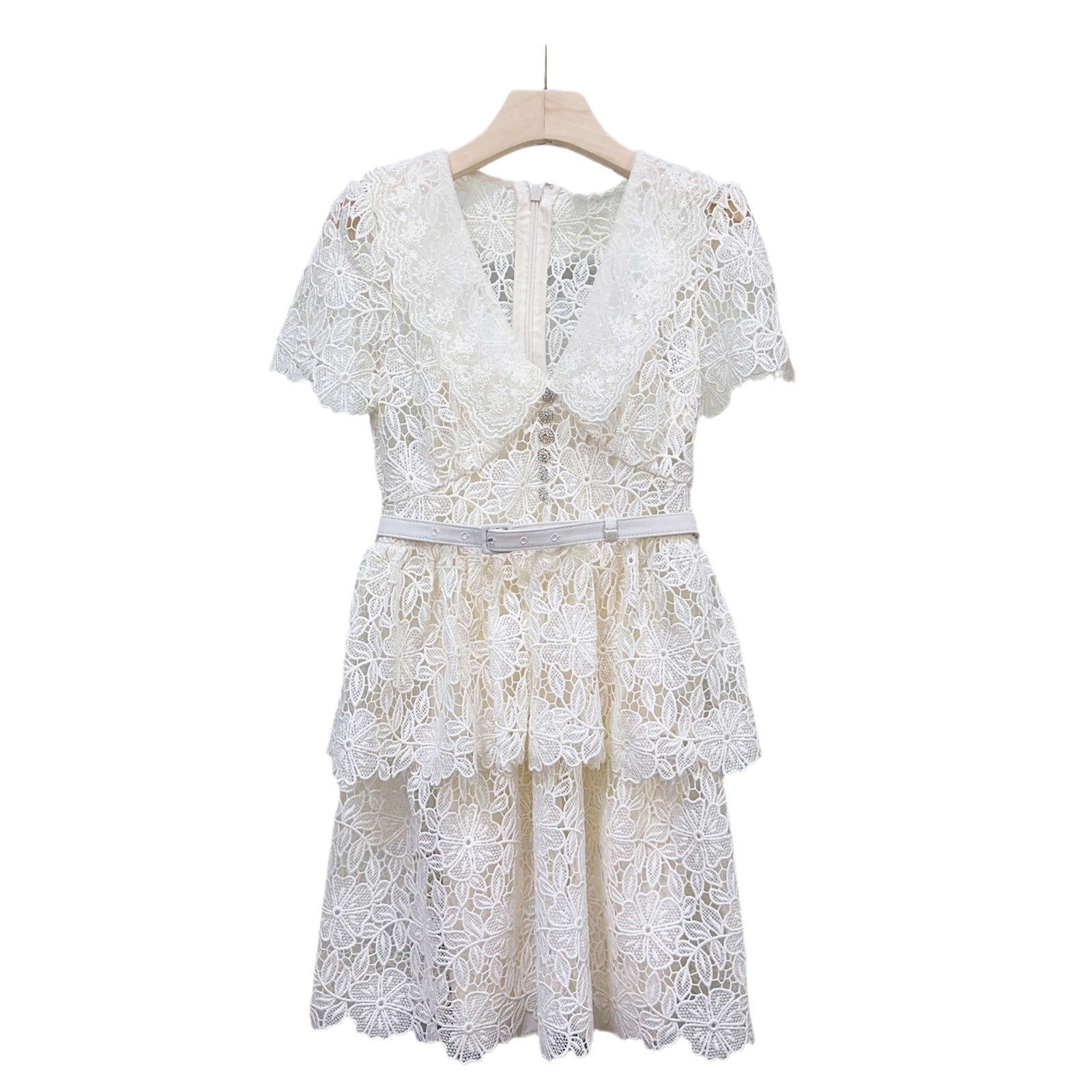 Crochet lace lace dress