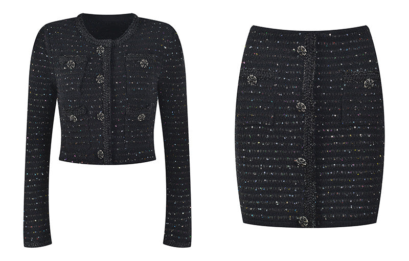 Women's high-waisted skirt two-piece set