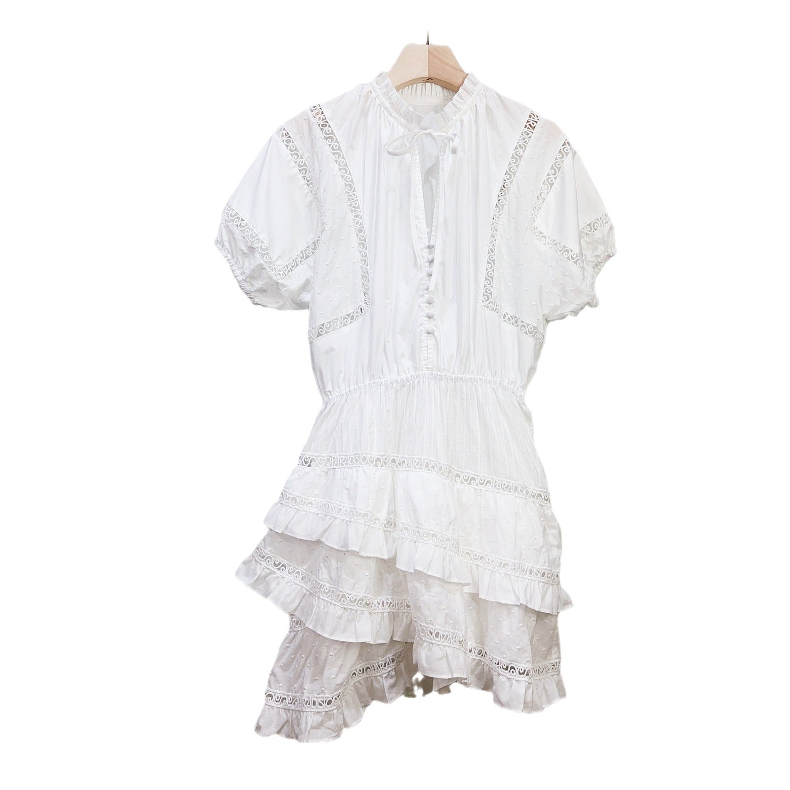 V-necked short dress