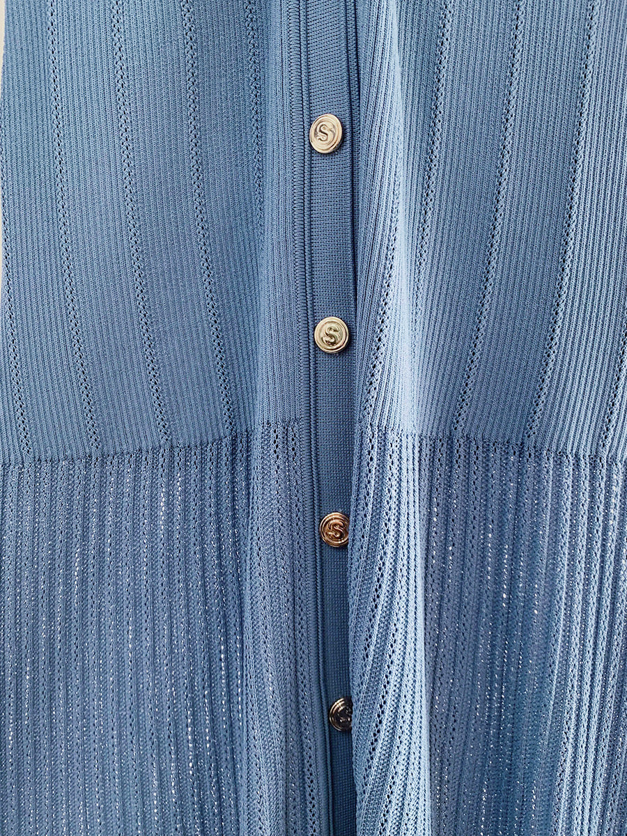 SandroRib knitted midi dress