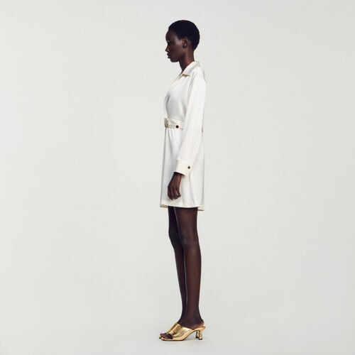 SHORT SATIN-EFFECT DRESS