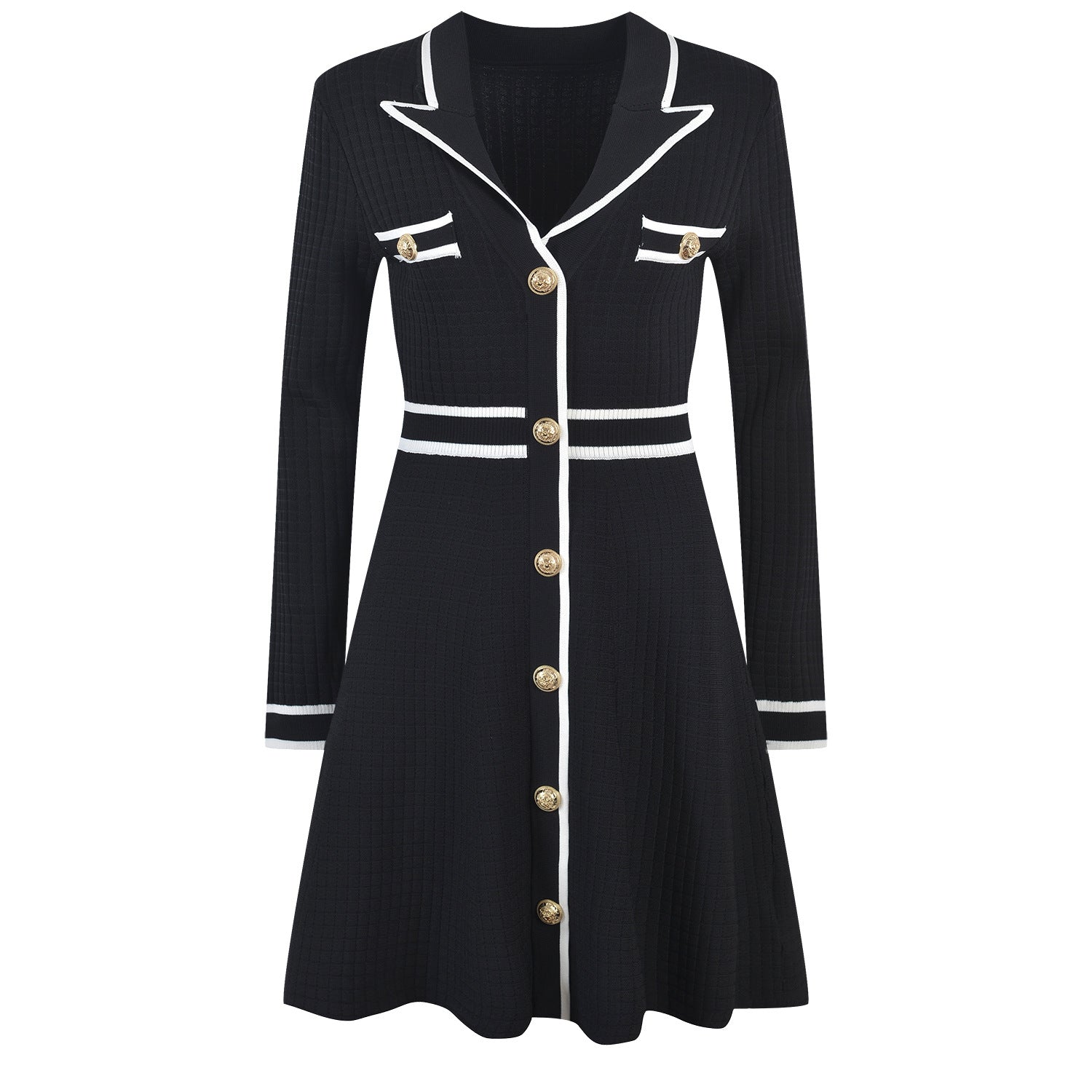 Waist slim multicolor A-line skirt