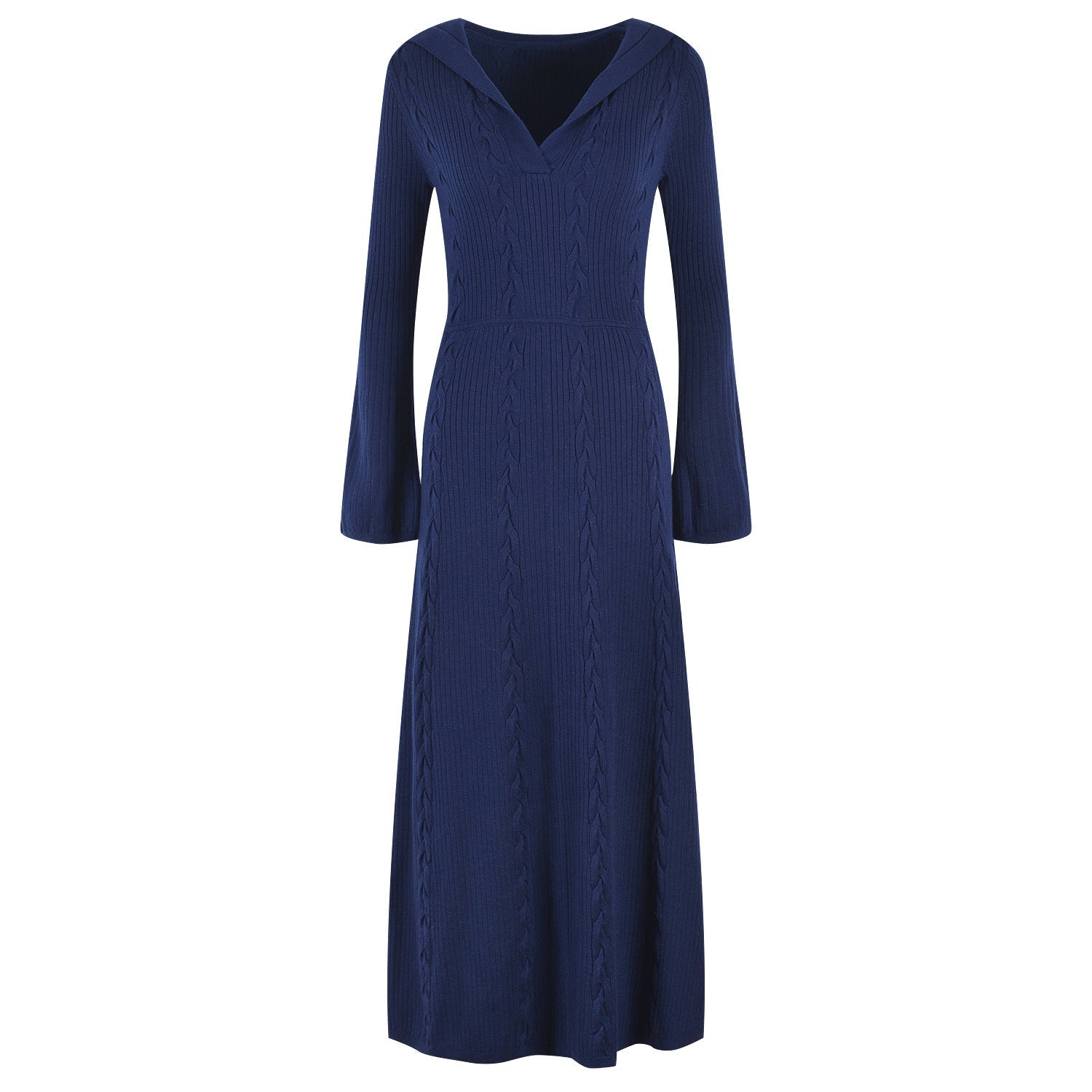 Twist Deep V Neck Long Skirt