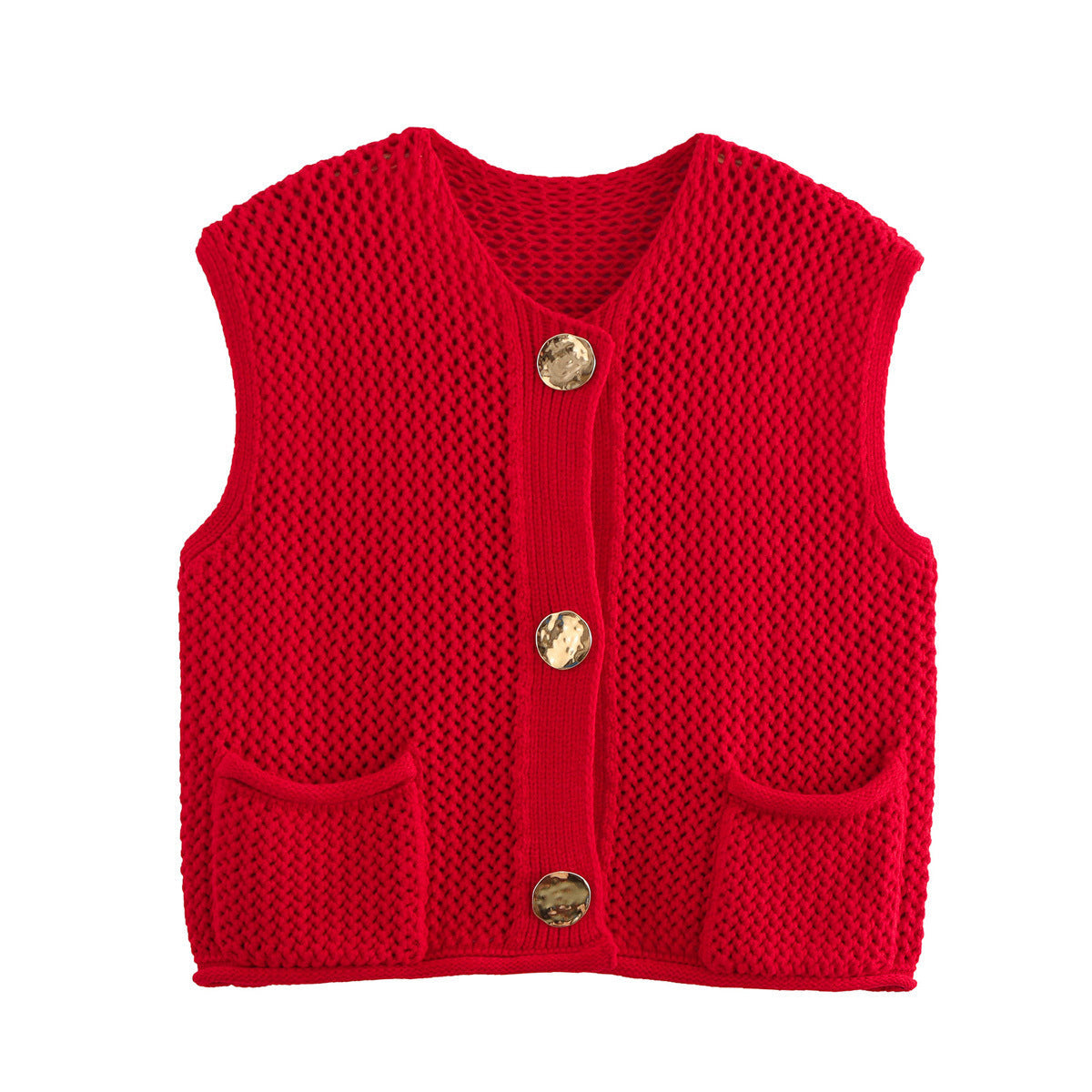 crochet cut-out vest