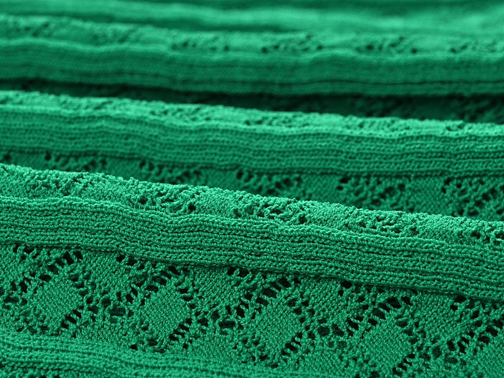 Sandro Rib knitted Midi dress in green for women