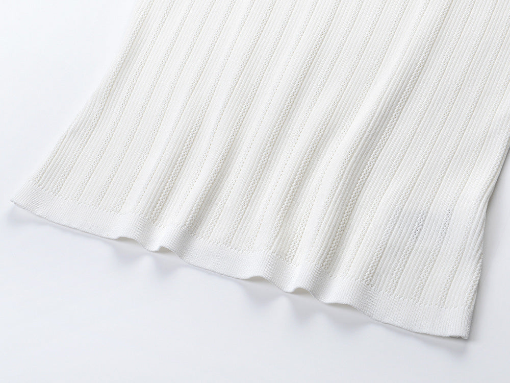 Fit slim knit skirt set