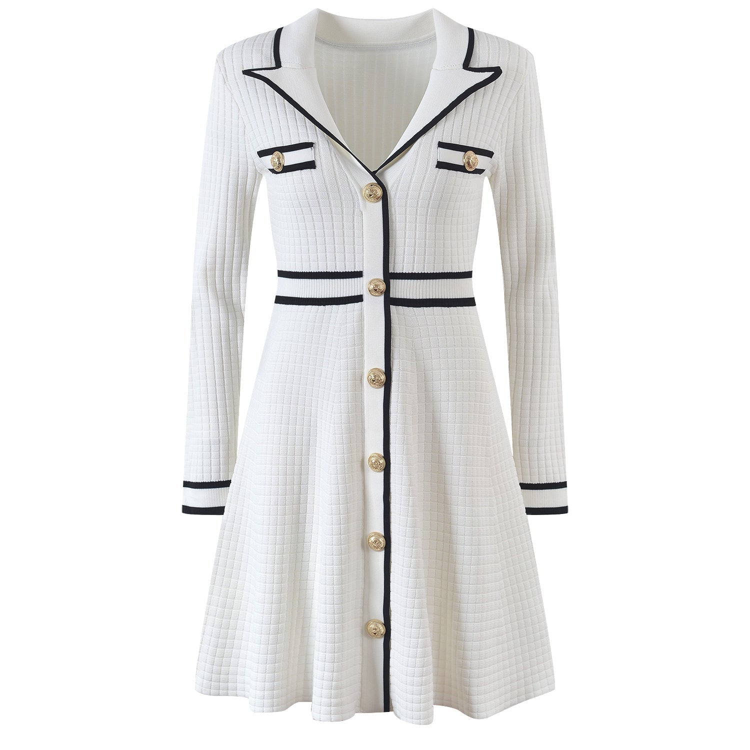 Waist slim multicolor A-line skirt