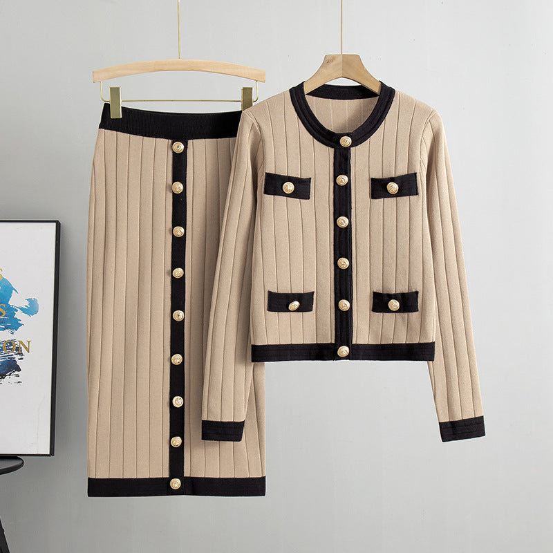 Matching knitted cardigan set