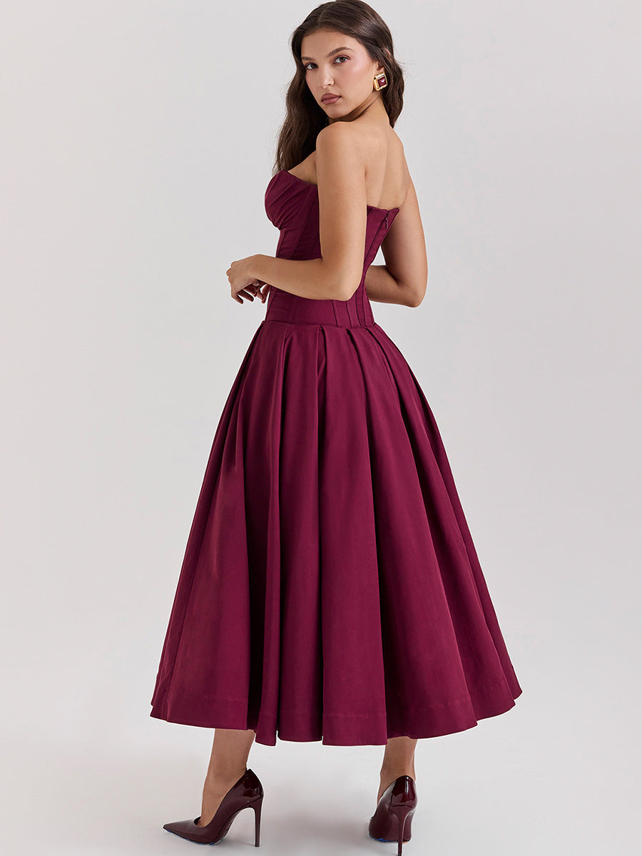 Backless herringbone corset   dress