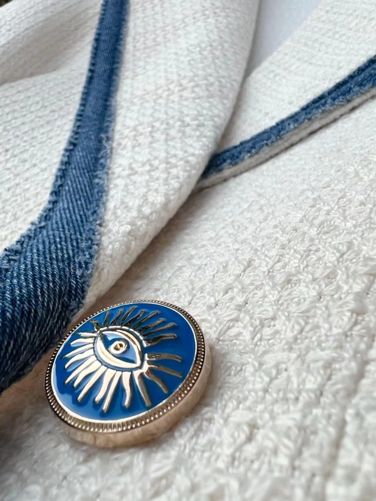 SANDROSeville double-breasted woven mini dress