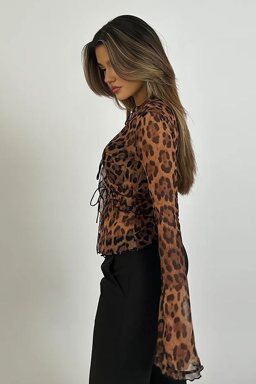 Vivienne - Leopard Print Knot Top