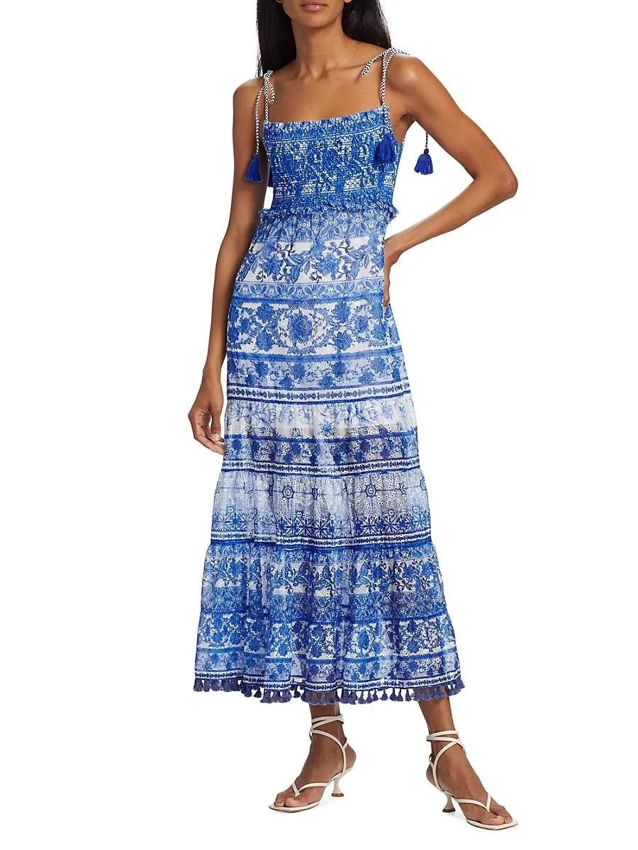 Vintage Off-shoulder slip dress