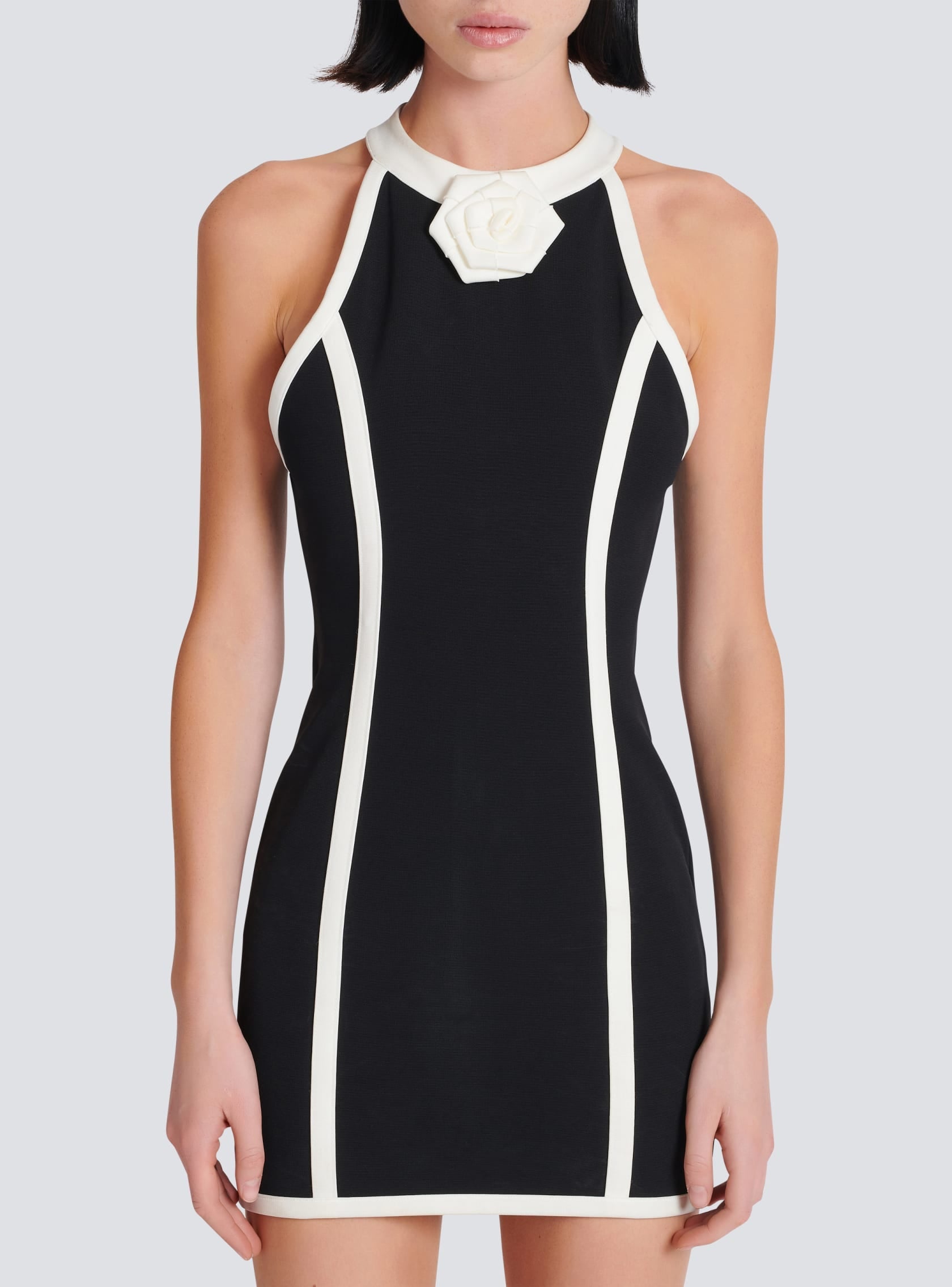 Dress with rose detail - Black