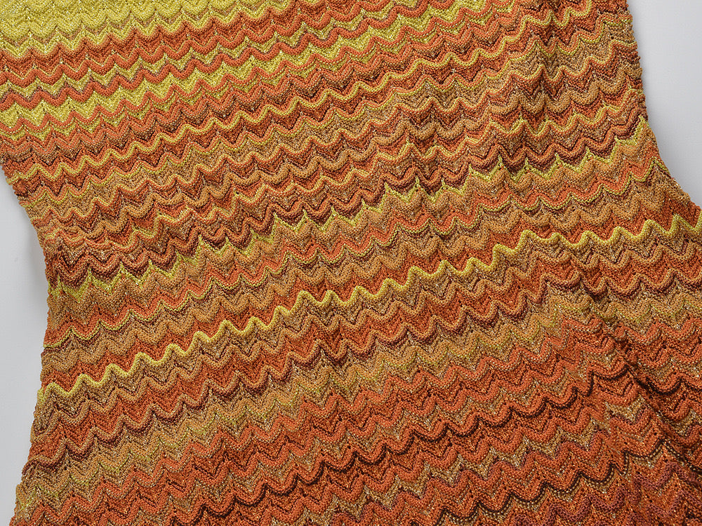 gradient pointelle-knit maxi dress