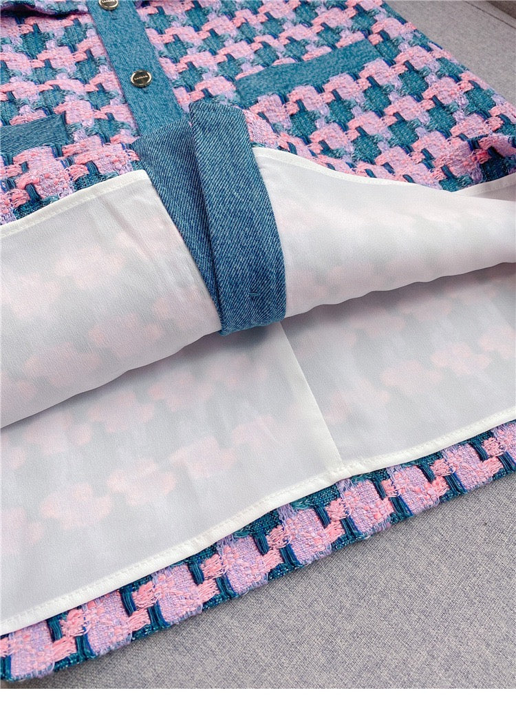 SANDROTweed Trompe-l'Oeil Dress