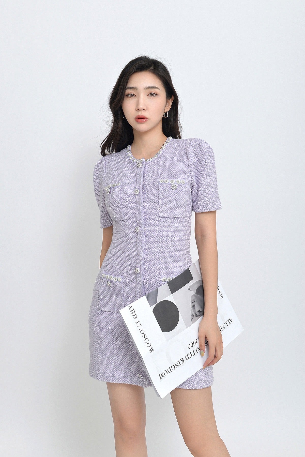 SELF-PORTRAITSequin-Embellished Knitted Mini Dress