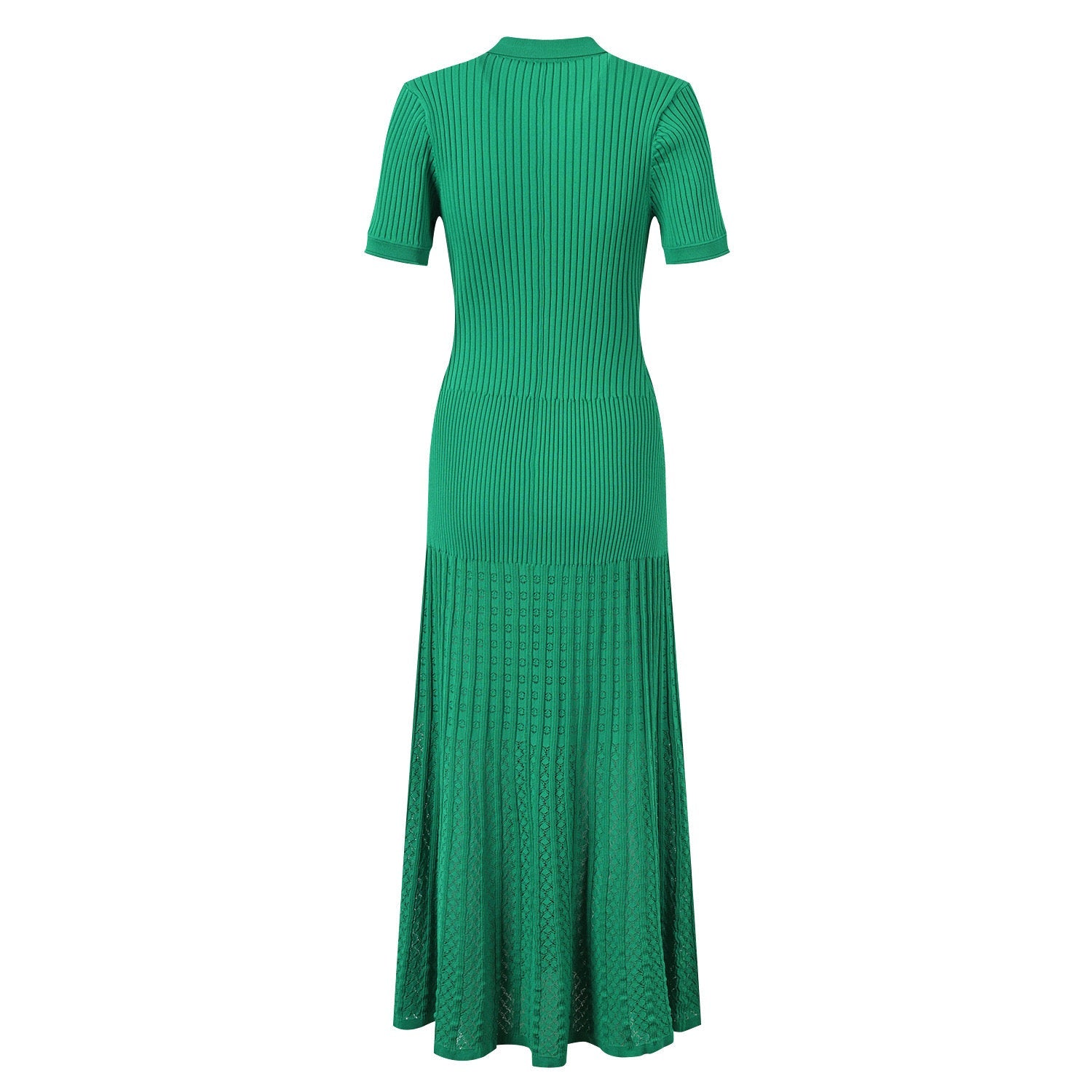 Sandro Rib knitted Midi dress in green for women