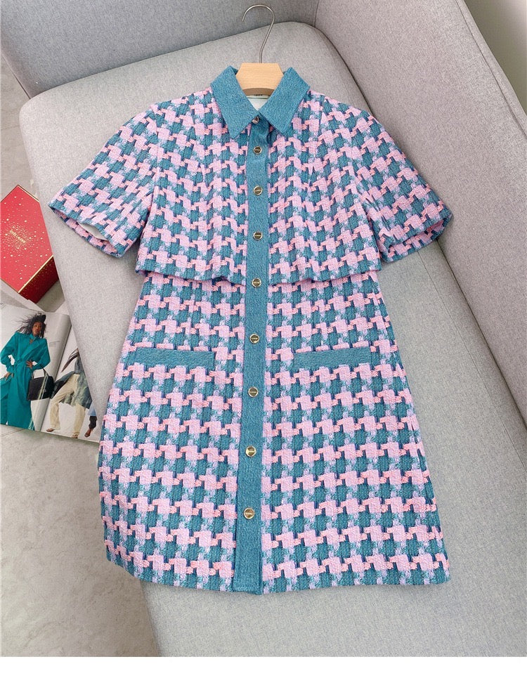 SANDROTweed Trompe-l'Oeil Dress