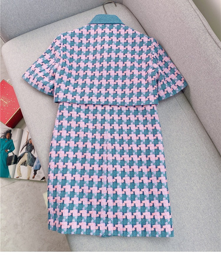 SANDROTweed Trompe-l'Oeil Dress