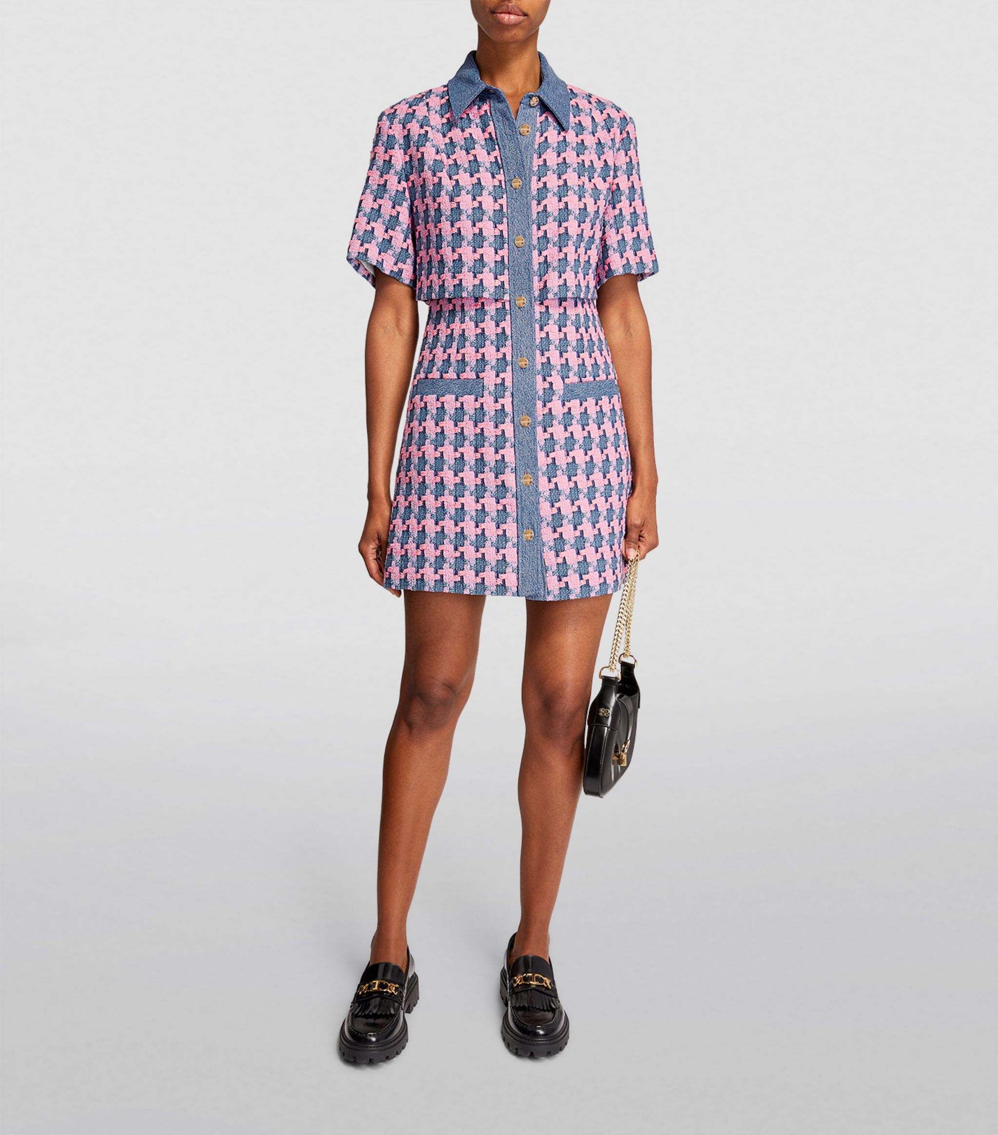 SANDROTweed Trompe-l'Oeil Dress