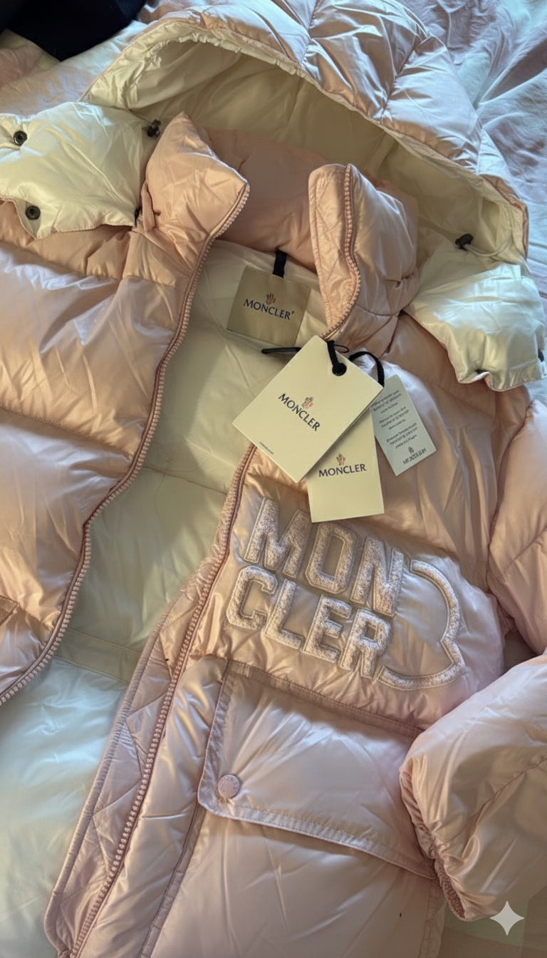 Moncler coat baby pink