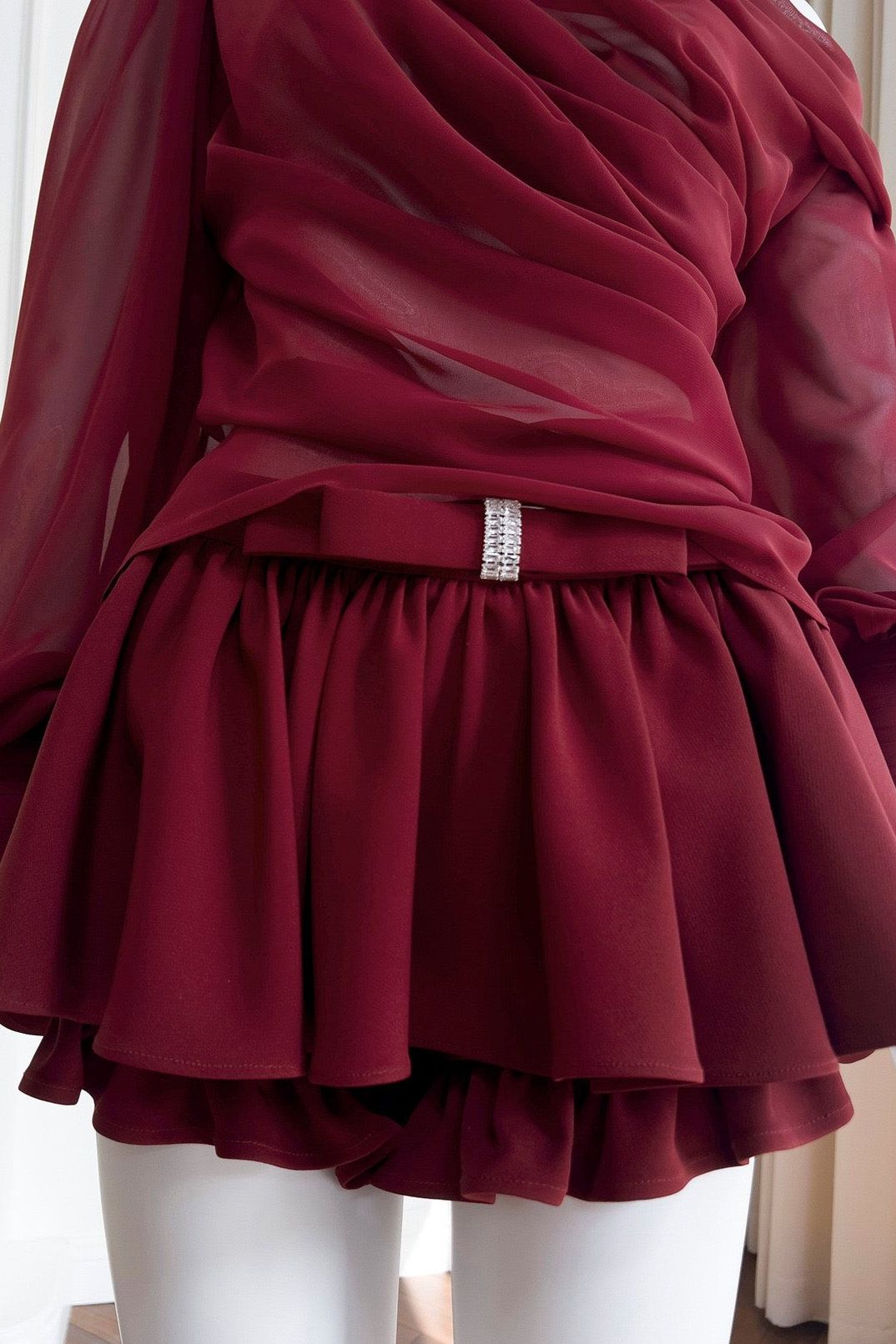 Dendy - Long-Sleeve Top and Skirt Set