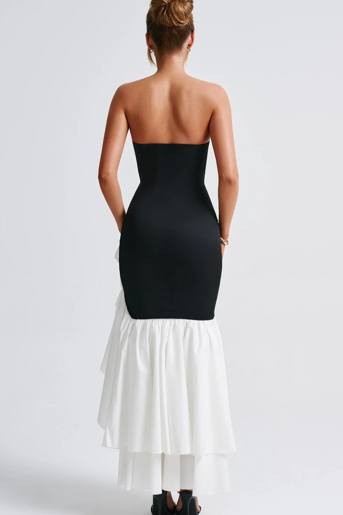 Seraphina - Ruffle Slit Maxi Dress