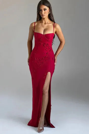 Mina - Appliqué Maxi Dress