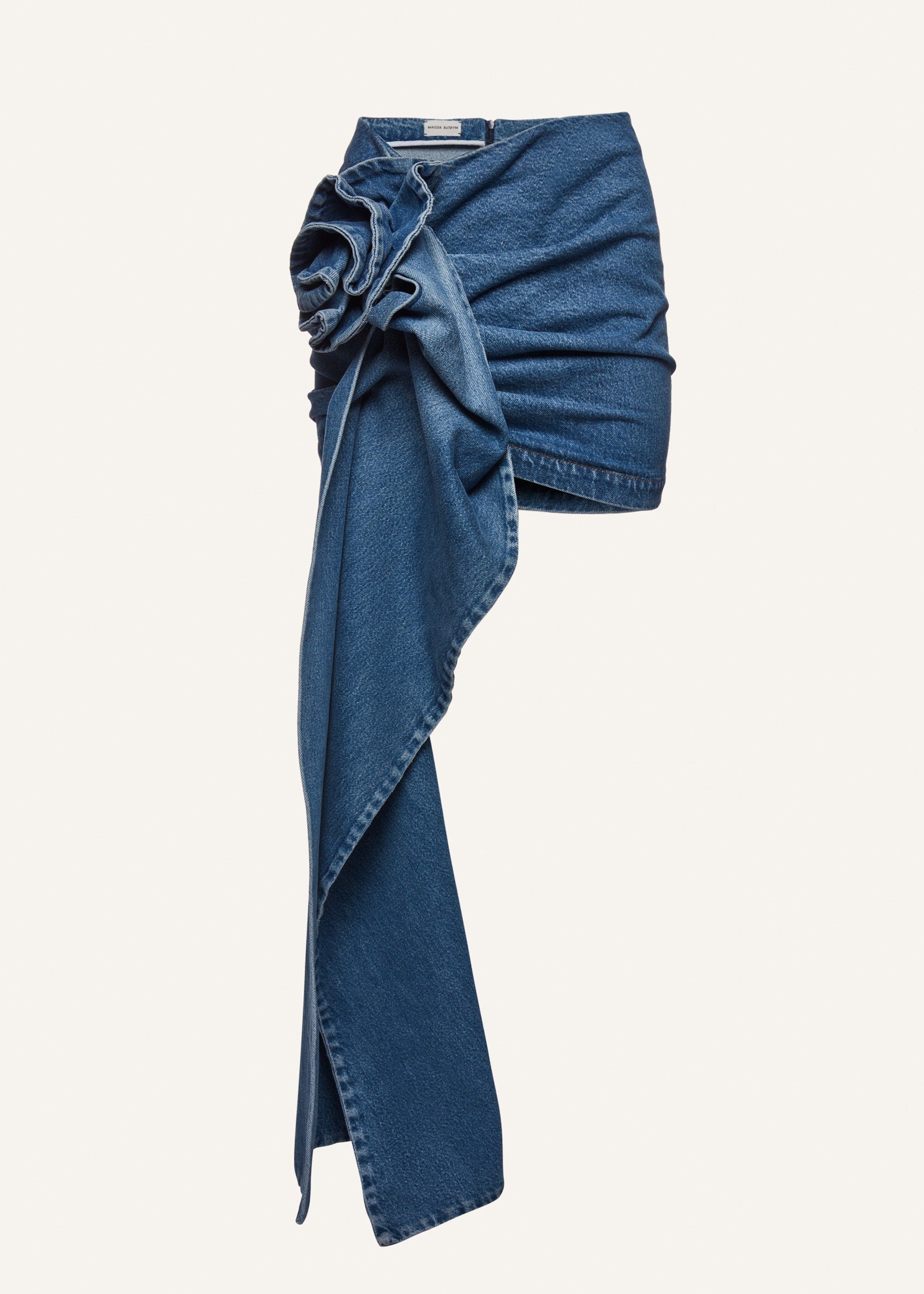 ROSALINE ROSE SASH DENIM  MINI SKIRT - Dark Blue