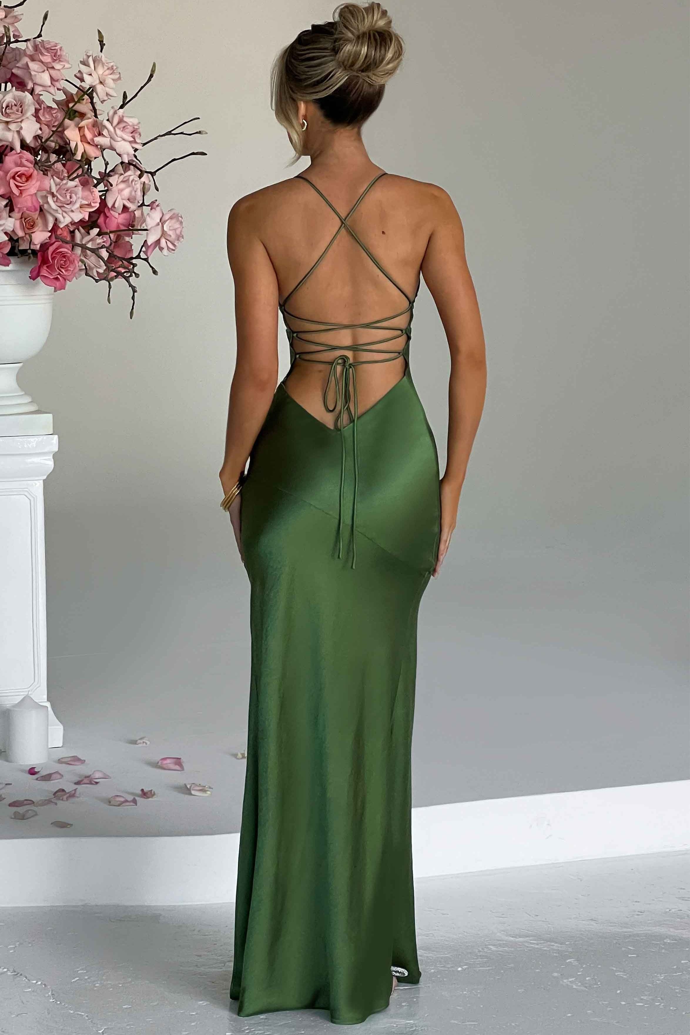 Alexia - Satin Maxi Dress