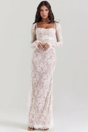 Louna -  Floral Lace Maxi Dress