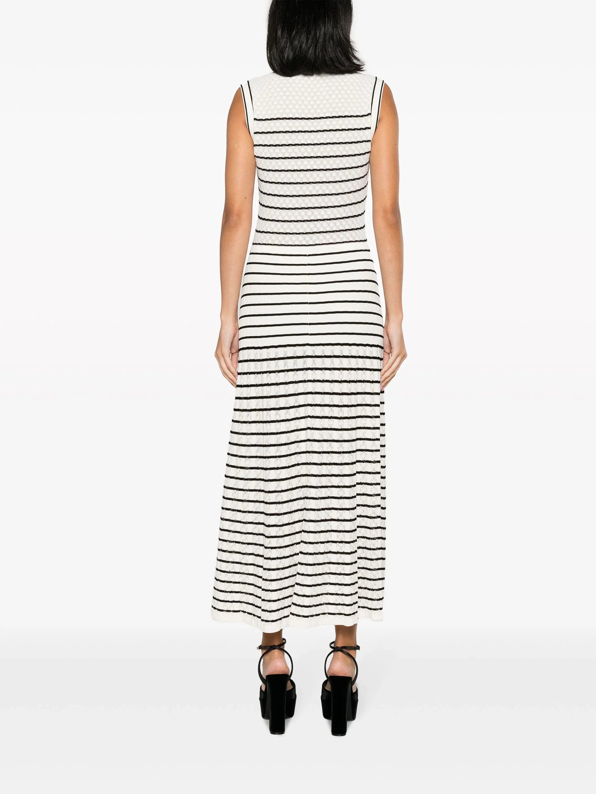 SANDRO striped midi dress