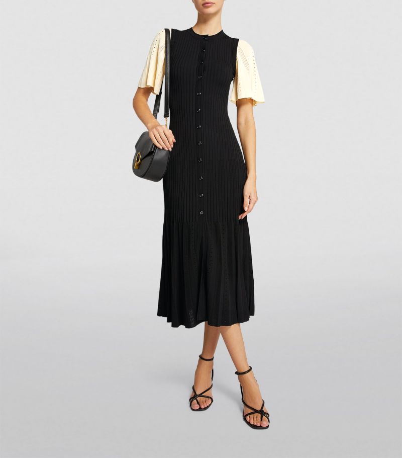 SANDRO  Ribbed Midi Dress