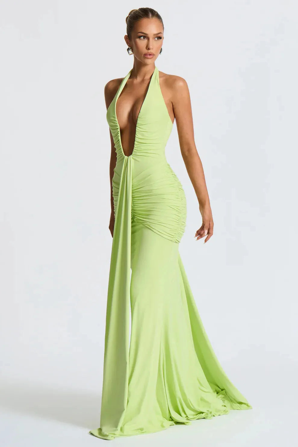 Bernadette - Draped Jersey Maxi Dress