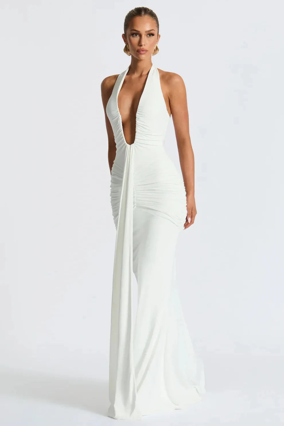 Bernadette - Draped Jersey Maxi Dress